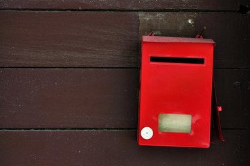Red post box