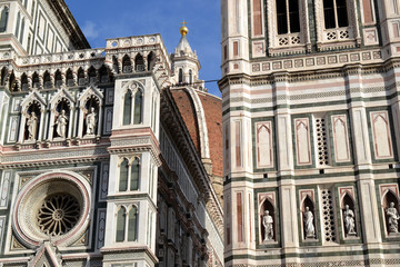 Fototapeta premium Detalle del Duomo de Firenze,Catedral de Florencia.