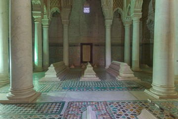 Saadian tombs, the royal tomb, Marrakesh