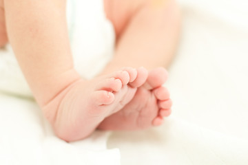 Fototapeta na wymiar newborn baby feet