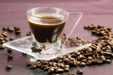 coffee cup over pink background