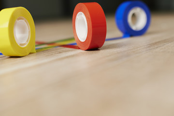 Different colors scotch tape