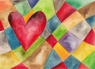 Abstract watercolor art