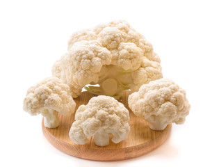 cauliflower and a chopping board