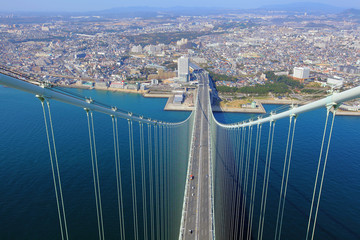 Akashi Kaikyo Bridge in Kobe