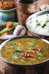 Palak tuvar dal is a spicy spinach and lentil preparation