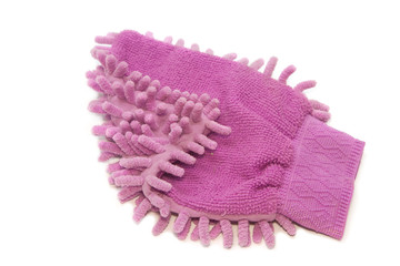 violet car wash glove microfiber for car polishing