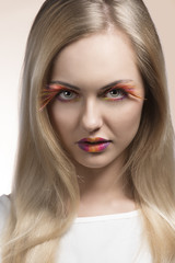 Fototapeta premium close-up of girl with creative make-up