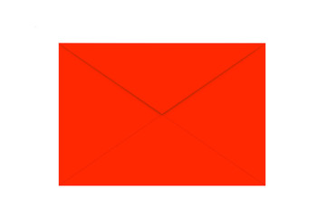 Red envelope isolated on white