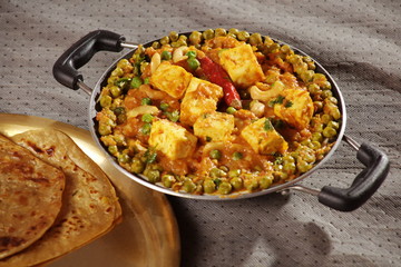Mattar Paneer  is a north Indian dish consisting of Paneer