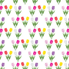 Seamless Tulip Pattern