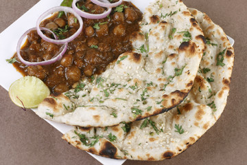 Chickpeas in spicy gravy from North India