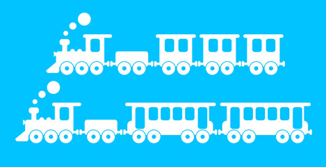 steam locomotive with wagons