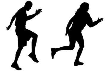 Vector silhouette of a man.