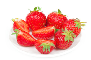 Fresh strawberries in bowl
