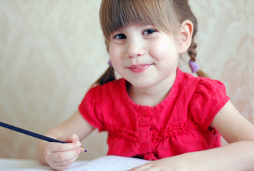 Girl looking at the camera