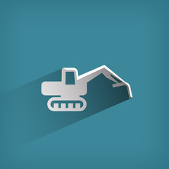 Excavator. Vector format