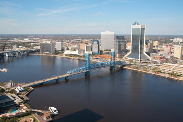 Blue Bridge and Beautiful Sky Jacksonville Florida