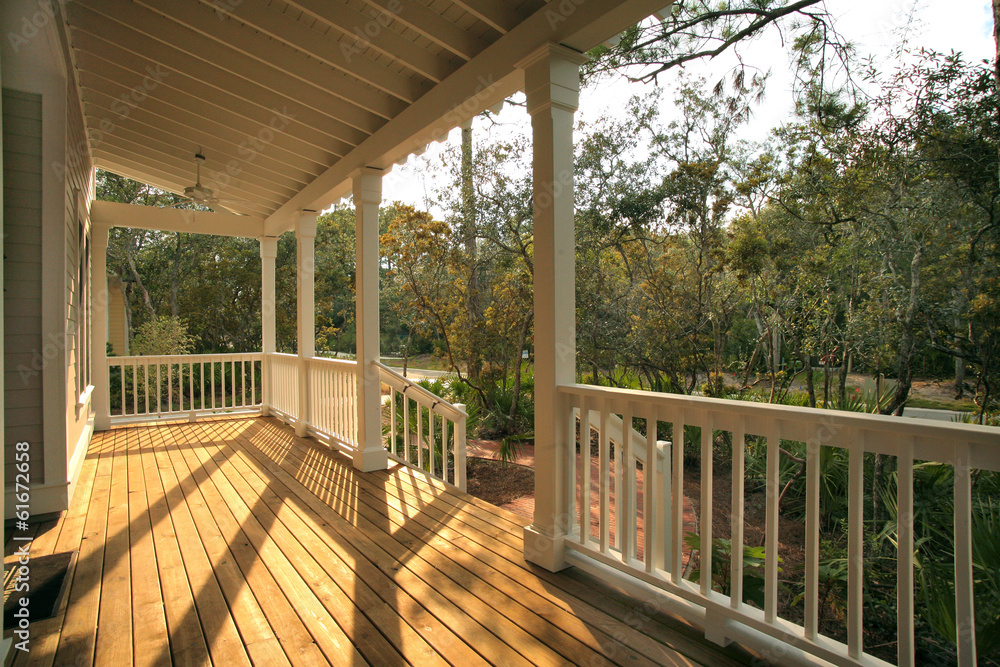 Wall mural porch and yard