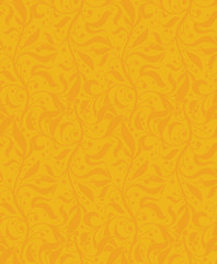 Yellow floral seamless pattern