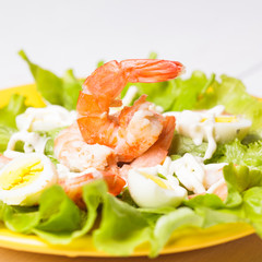 Salad with shrimps