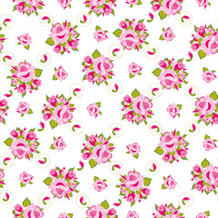 Pink roses pattern. 