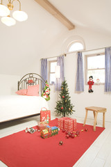 Child's room during Christmas season