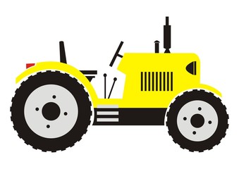 yellow tractor