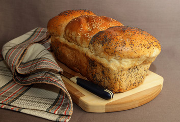 Freshly baked bread from the flour of the premium