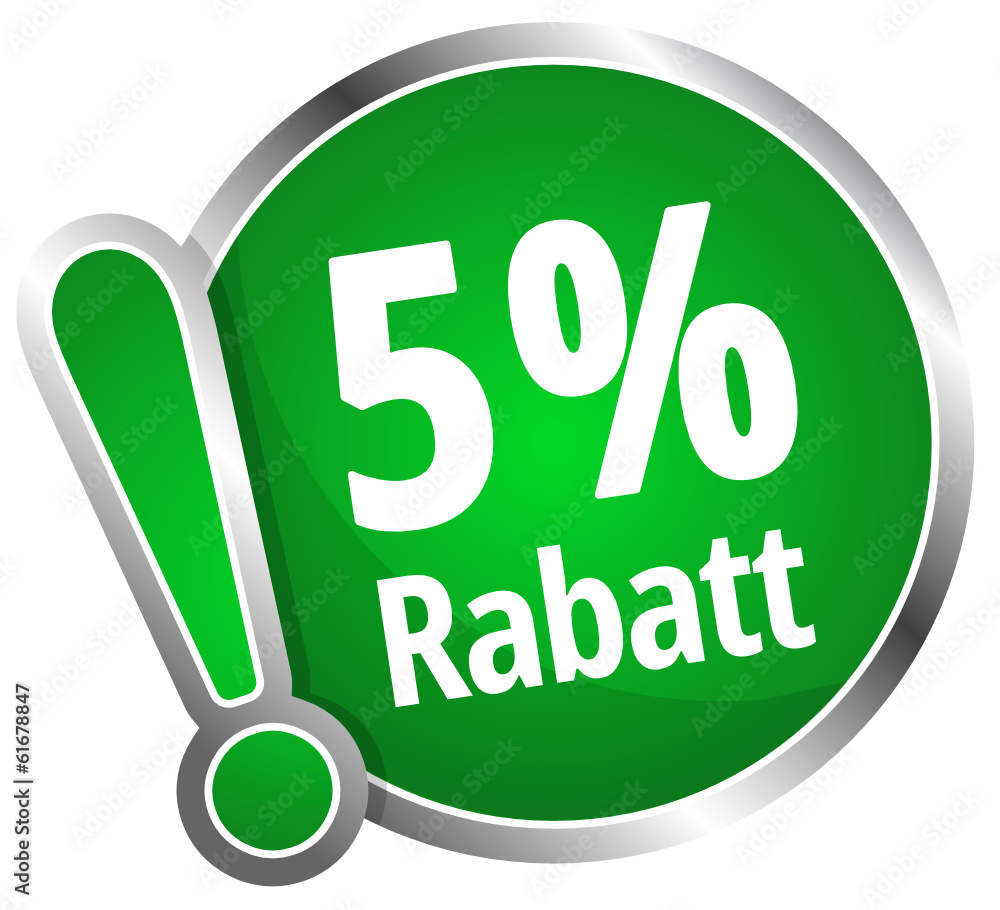 Sticker 5 % rabatt