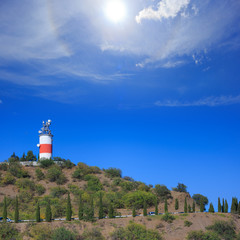 Lighthouse over the road