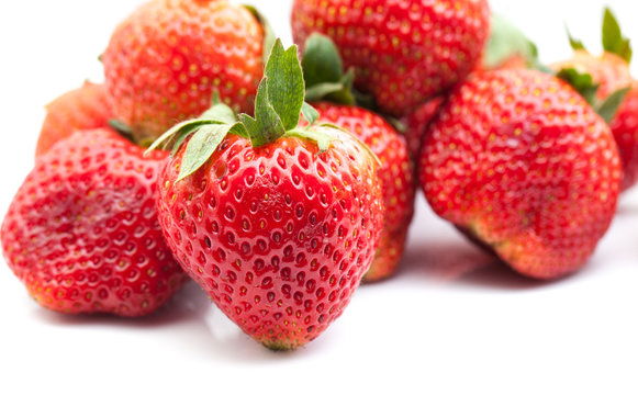 Strawberry on white background