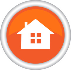 Круглый векторный знак с изображением дома