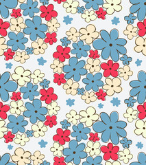 Seamless texture with flowers