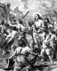 Obrazy na Szkle  Wjazd Jezusa Chrystusa do Jerozolimy