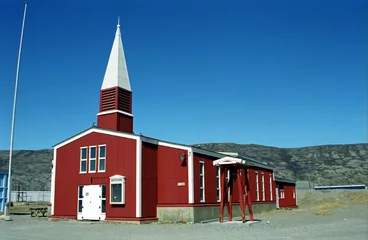Selbstklebende Fototapete Nördlicher Polarkreis Church, Kangerlussuaq, Greenland