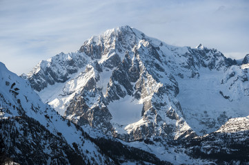 Massif Mont Blanc view from courmayeur - obrazy, fototapety, plakaty