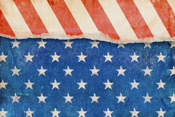 Grunge American flag background.