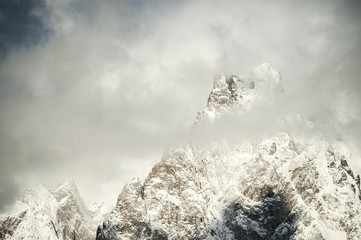 Detail massif du mont blanc