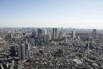 Obraz premium Aerial view of Shinjuku subcenter areas