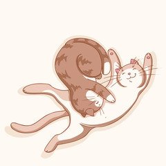 cats in love
