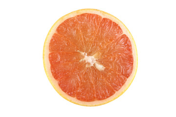 Ripe grapefruit on a white background