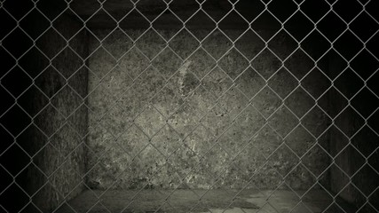 Old abandoned storage warehouse with chain link fence - Powered by Adobe