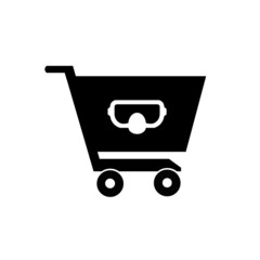 Masque de plongée dans un caddie