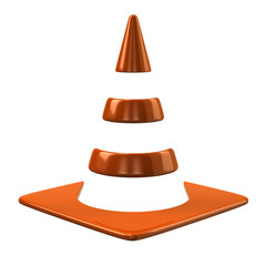 Orange traffic cone icon