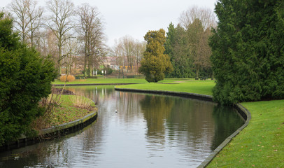 Fototapeta premium park with pond