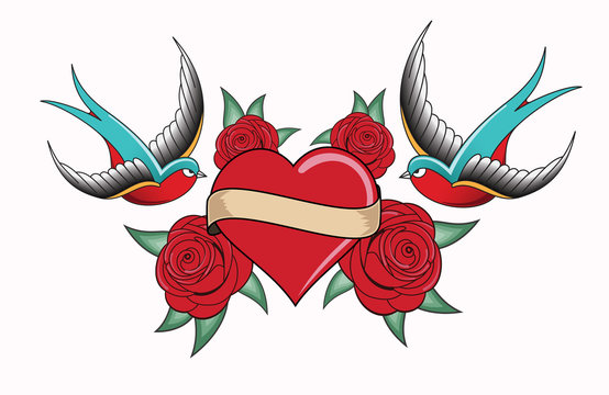 Heart Tattoo Emblem