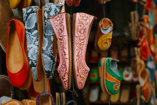 Moroccan Souk Crafts Souvenirs In Medina, Essaouira, Morocco