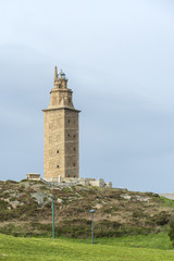 Fototapeta na wymiar Wieża Herkulesa w A Coru?a, w Galicji, w Hiszpanii.