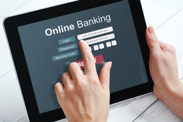 Online banking concept